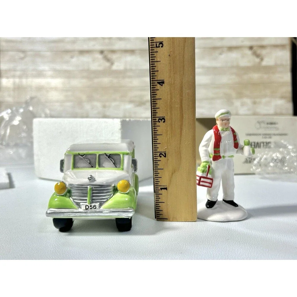 Department 56 Vintage Christmas Snow Village “Home Delivery” Figure Milk Truck